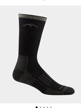 Darn Tough Hunter Full Cushion Boot Socks- Charcoal- M(8-9.5)